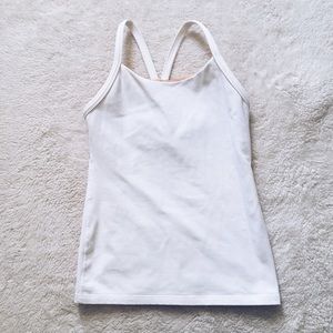 Lululemon White Tri-Y Tank Top